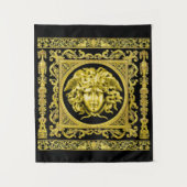 De Golden Medusa Wall Tapestry Wandkleed (Voorkant)