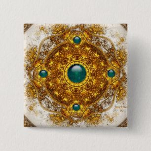 De Golden Orchestra-Button Vierkante Button 5,1 Cm