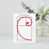 De Golden Ratio - Fibonacci Spiral Briefkaart (Staand voorkant)