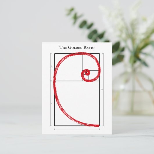 De Golden Ratio - Fibonacci Spiral Briefkaart (Staand voorkant)