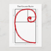 De Golden Ratio - Fibonacci Spiral Briefkaart (Voorkant)