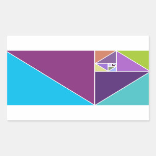 De Golden Ratio Rechthoekige Sticker