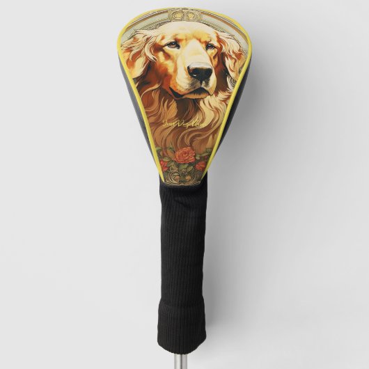 De Golden Retriever Dog 001 - Natalia Mucha Golfheadcover (Voorkant)