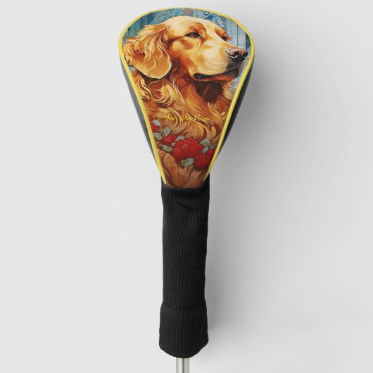 De Golden Retriever Dog 002 - Natalia Mucha Golfheadcover (Voorkant)