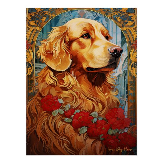 De Golden Retriever Dog 002 - Natalia Mucha Perfect Poster (Voorkant)