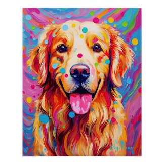 De Golden Retriever Dog 002 - Zetton Ziana Perfect Poster