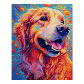 De Golden Retriever Dog 004 - Zetton Ziana Perfect Poster