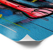 De Golden Retriever Dog Graffiti 03 - Leonardo AB Perfect Poster (Hoek)