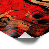 De Golden Retriever Dog, Rood en Zwart 002 - Ulis Perfect Poster (Hoek)