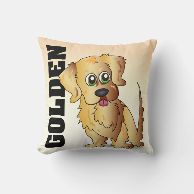 De Golden Retriever Pillow Kussen (Voorkant)