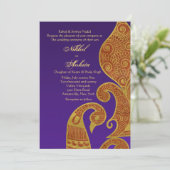 De Golden Swan huwelijksuitnodiging Kaart (Staand voorkant)