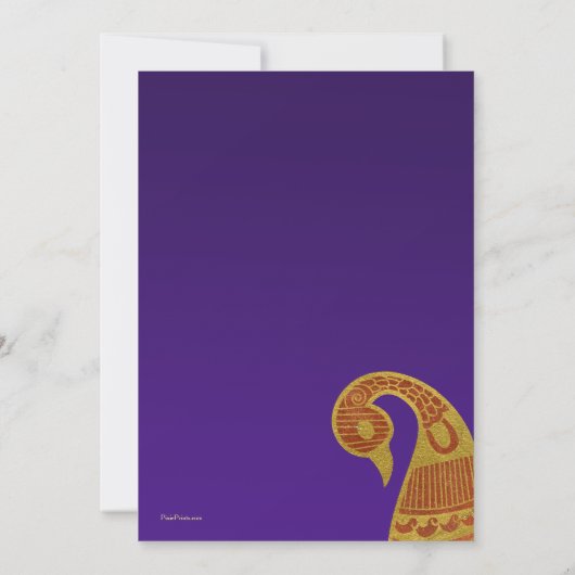 De Golden Swan huwelijksuitnodiging Kaart (Achterkant)