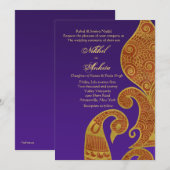 De Golden Swan huwelijksuitnodiging Kaart (Voorkant / Achterkant)