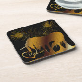 De Golden Unicorn Bier Onderzetter (Linkerzijde)