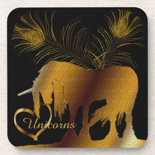 De Golden Unicorn Bier Onderzetter (Voorkant)
