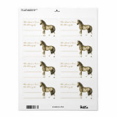 de Golden Unicorn Bookplate Etiket (Full Sheet)