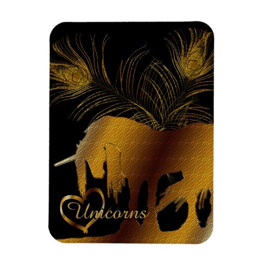 De Golden Unicorn Magneet (Verticaal)