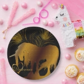 De Golden Unicorn Papieren Bordje (Feest)