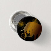 De Golden Unicorn Ronde Button 3,2 Cm (Voorkant /achterkant)