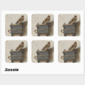 De Goldfinch Vierkante Sticker (Vel)
