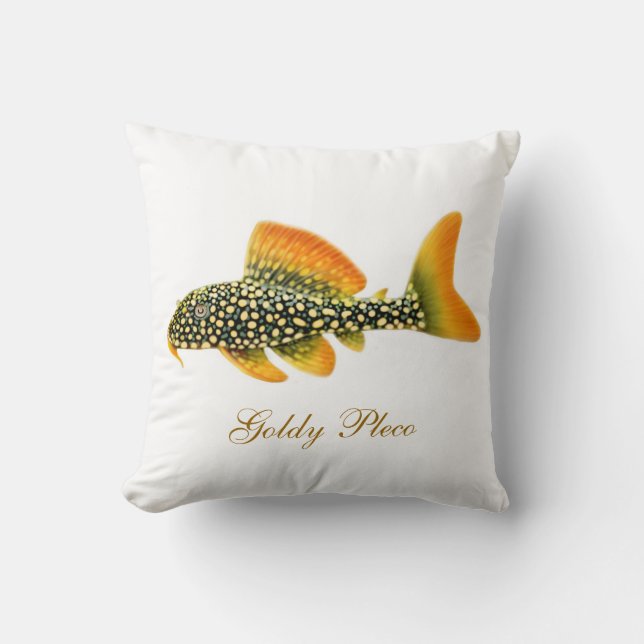 De Goldy Pleco Fish Pillow Kussen (Voorkant)