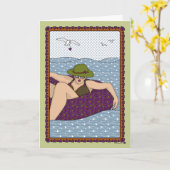 De golf_A_Greeting Kaart (Gele Bloem)