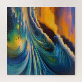 De golf bij zonsopgang legpuzzel (Horizontaal)