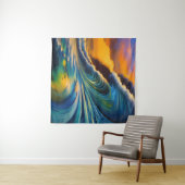 De golf bij zonsopgang wandkleed (In Situ (horizontaal))