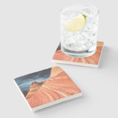 De golf, de miljoenen kliffen, Arizona Stenen Onderzetter (Zijkant)