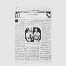 De  Golf Etiquette Golf Towel van 1930 Golfhanddoek