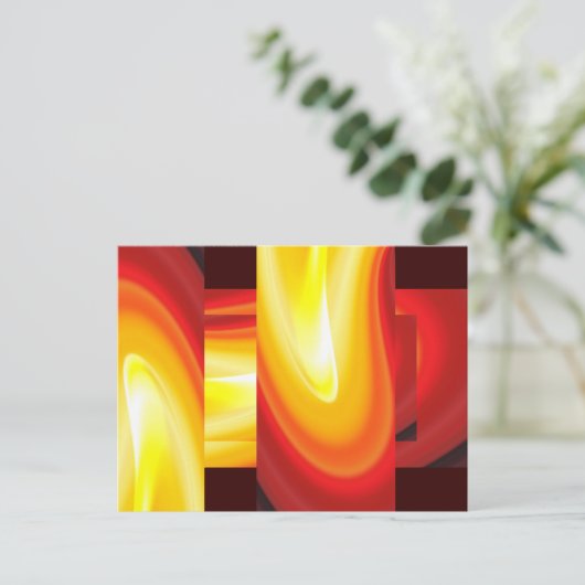 De golf - moderne kunst Abstracte kunst Briefkaart (Staand voorkant)