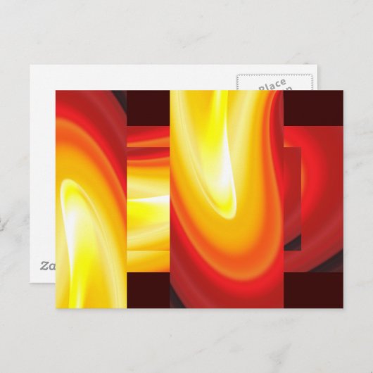 De golf - moderne kunst Abstracte kunst Briefkaart (Voorkant / Achterkant)