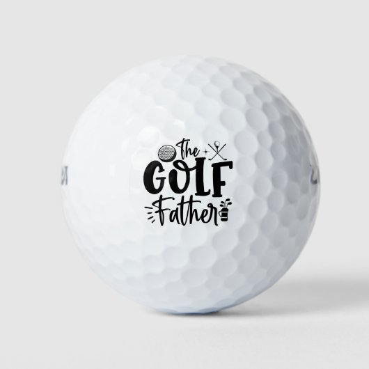 De Golf Vader – Grappige Golf Pun Design Golfballen (Voorkant)