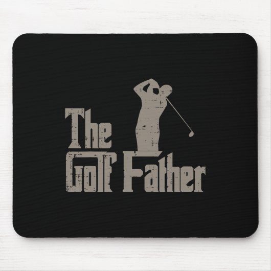 De Golf Vader Grappige Vaderdag Parodie Golfer Pap Muismat (Voorkant)