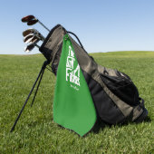 De Golf Vader Met Naam Grappig Golf Thema Golfhanddoek (Groen)