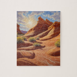 De golf van Arizona in Coyote Buttes Legpuzzel