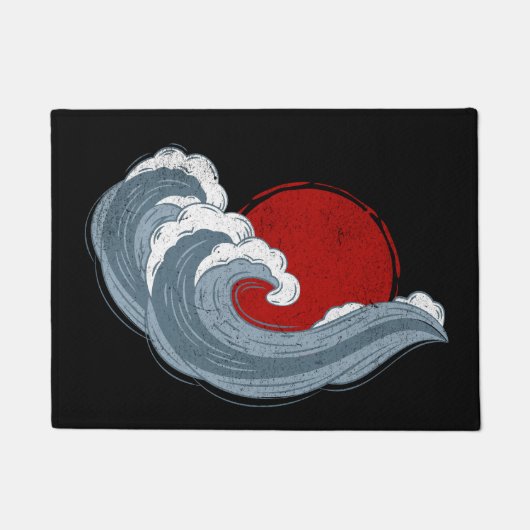 De golf van Kanagawa Deurmat (Voorkant)