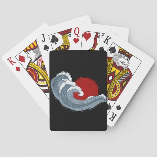 De golf van Kanagawa Pokerkaarten (Achterkant)