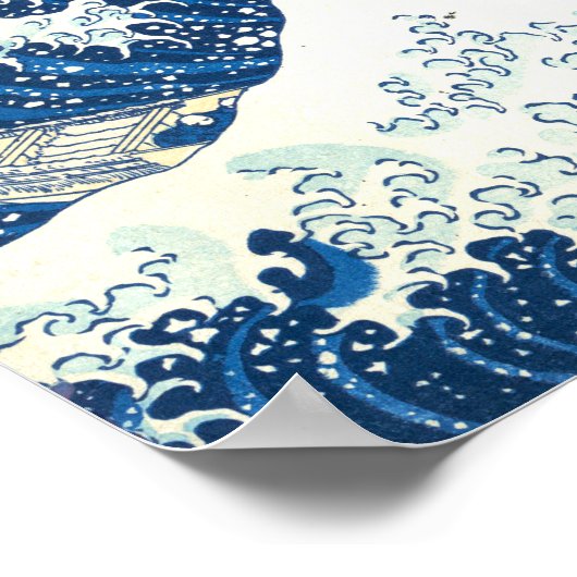 De golf van Kanagawa Poster (Hoek)