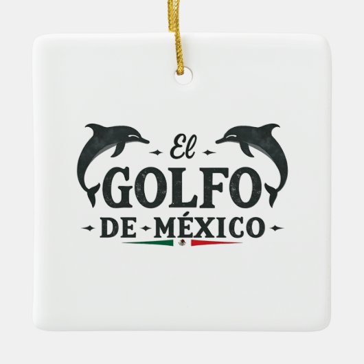 De Golf van Mexico Amerikaanse Golf van Mexico Keramisch Ornament (Voorkant)