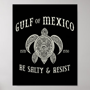 De Golf van Mexico moet zout zijn en weerstand bie Poster