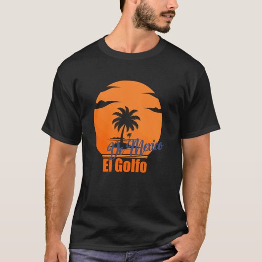 De Golf van Mexico Retro Vintage T-shirt (Voorkant)