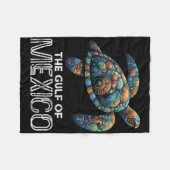 De Golf Van Mexico Schildpad Kleurrijke Mexicaanse Fleece Deken (Voorkant (Horizontaal))