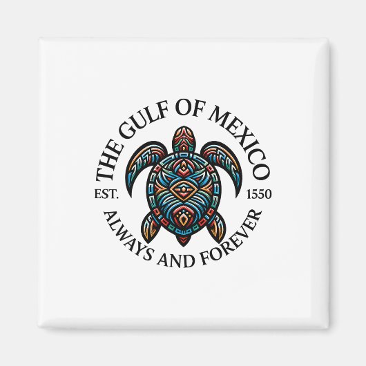 De Golf van Mexico Turtle en Resist 1 Magneet (Voorkant)