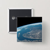 De Golf van St. Lawrence en Canada. Vierkante Button 5,1 Cm (Voorkant /achterkant)