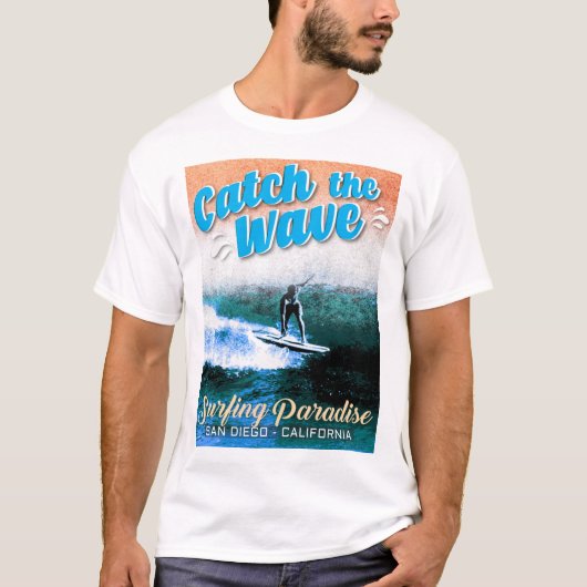 De golf vangen - Surfparadijs T-shirt (Voorkant)