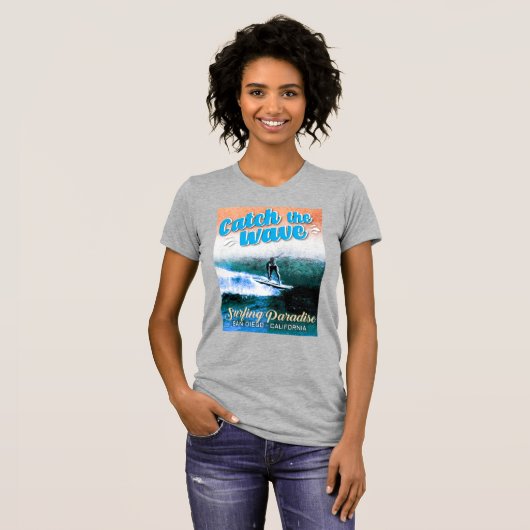 De golf vangen - Surfparadijs T-shirt (Voorkant volledig)