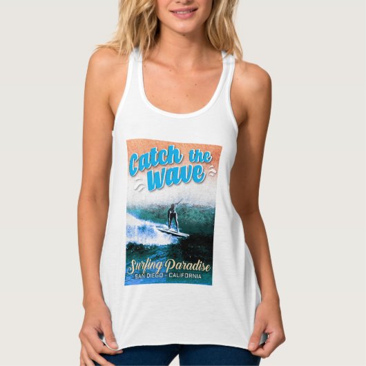 De golf vangen - Surfparadijs Tanktop (Voorkant)