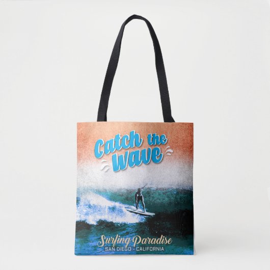 De golf vangen - Surfparadijs Tote Bag (Voorkant)