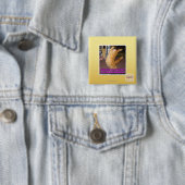 De golf vierkante button 5,1 cm (In situ)